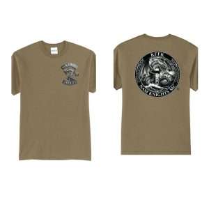 "Members only" Coyote Brown Tee Shirt with Flag MO-003