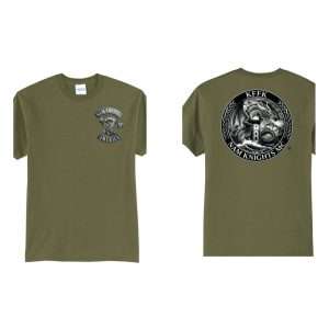 "Members only" OD Green Tee Shirt with Flag MO-004